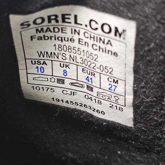 SOREL Joan of Arctic Wedge II Chelsea Boot, Size 10, Gray - Picture 7 of 8